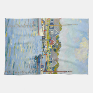 Segelbåtar Impressionism New England Kökshandduk