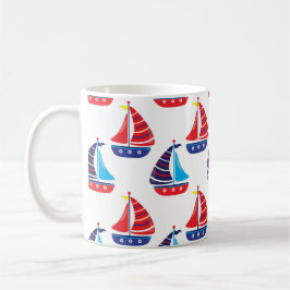 Segelbåtar Kaffe Kopp Nautilus Båt Sjö Mug