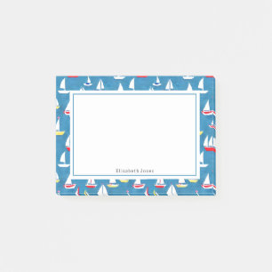 Segelbåtar Mönster Post-it Block