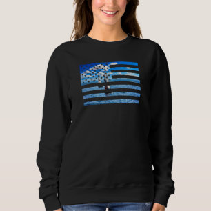 Segelbåtar på amerikansk flagga USA segling sjöman T Shirt