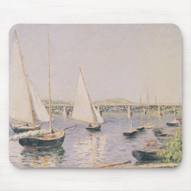 Segelbåtar på Argenteuil, c.1888 Musmatta (Framsidan)
