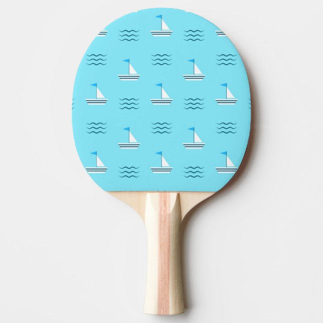 Segelbåtar på Blå havet Mönster Pingisracket (Framsidan)