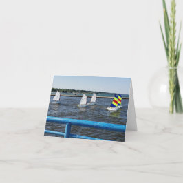 Segelbåtar på blankt Sjö Michigan-kort Kort
