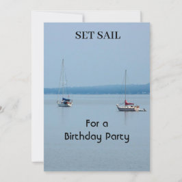 Segelbåtar på floden  inbjudningar