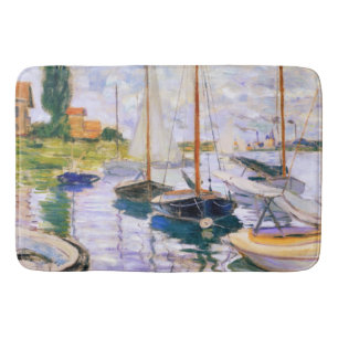 Segelbåtar på havet vid Petit Claude Monet Badrumsmatta