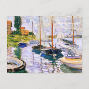 Segelbåtar på havet vid Petit Claude Monet Vykort
