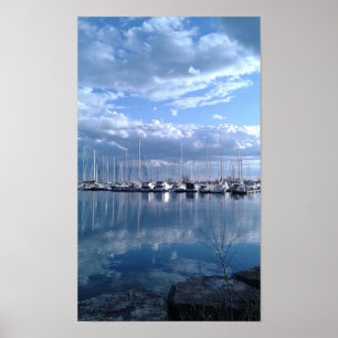 Segelbåtar på Lake Ontario Poster