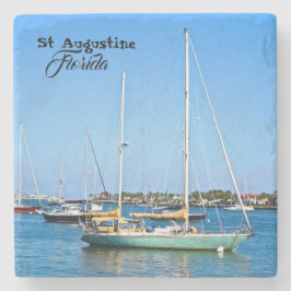 Segelbåtar på Matanzas Bay St Augustine Florida Stenunderlägg