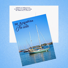 Segelbåtar på Matanzas Bay St Augustine Florida Vykort