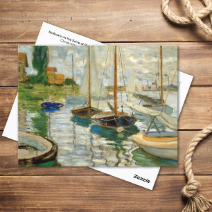 Segelbåtar på Seine Claude Monet Vykort