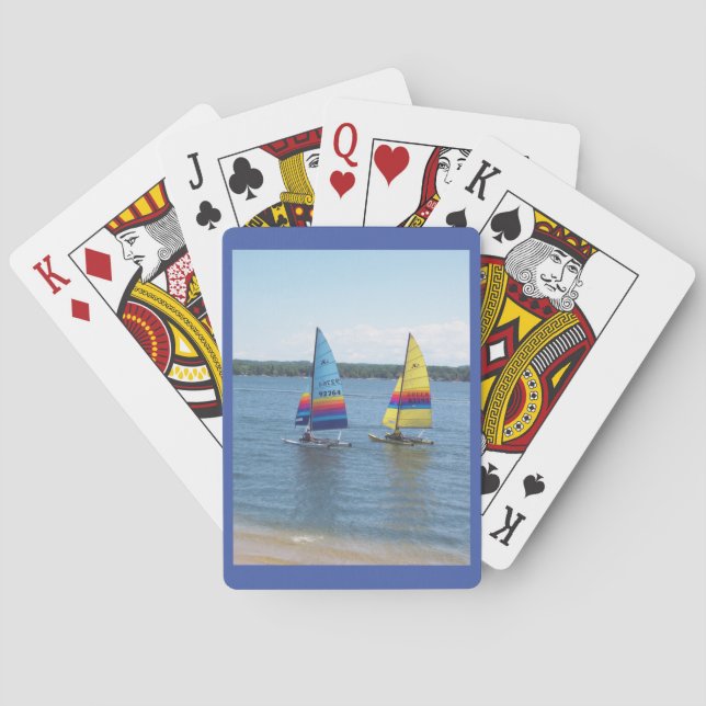 Segelbåtar på Silver Lake  Casinokort (Baksidan)