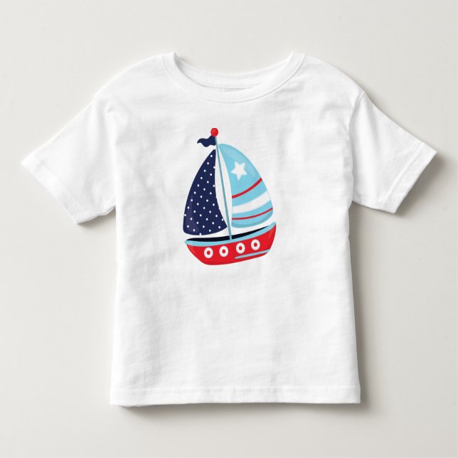 Segelbåtar, sjömän, segling, båt, Frakt, segel T Shirt (Framsida)