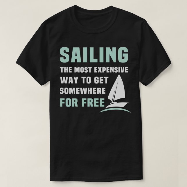 Segelbåtar som seglar på det mest kostsamma sättet t shirt (Design framsida)