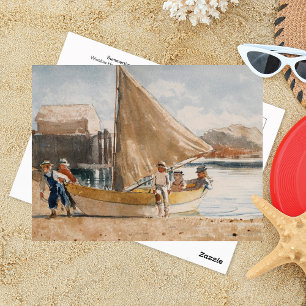 Segelbåtar sommarstid Winslow Homer Vykort