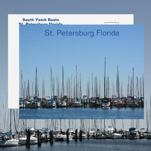 Segelbåtar St Petersburg Florida Fotografisk Vykort