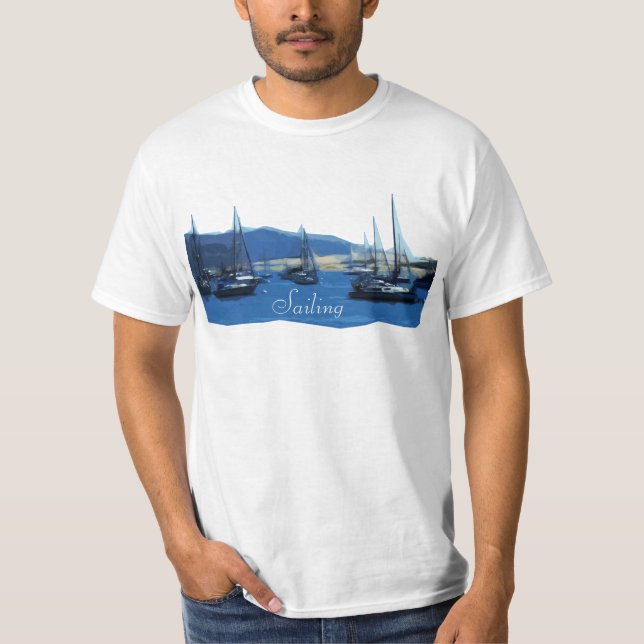 Segelbåtar T-shirt (Framsida)