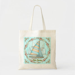 Segelbåtar tote bag tygkasse