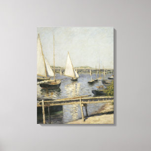 Segelbåtar vid Argenteuil av Gustave Caillebotte Canvastryck