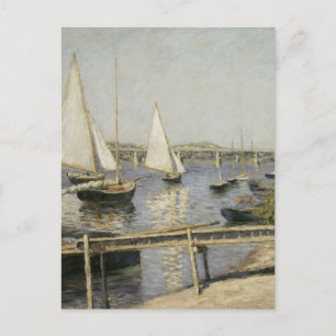 Segelbåtar vid Argenteuil av Gustave Caillebotte Vykort
