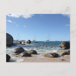 Segelbåtar vid Baths, BVI Vykort