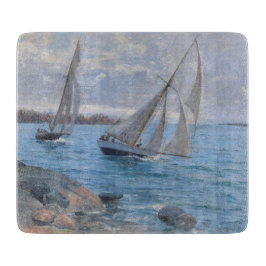 Segelbåtar vid floden