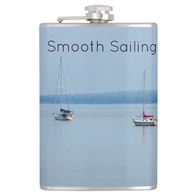 Segelbåtar vid floden fickplunta (Framsidan)