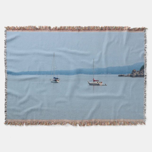 Segelbåtar vid floden filt (Framsidan)