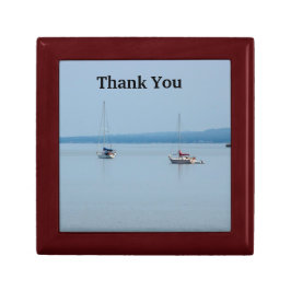 Segelbåtar vid floden minnesask