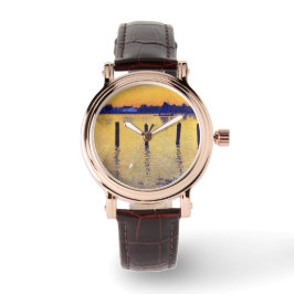 Segelbåtar vid floden Schelde (Belgien) Armbandsur