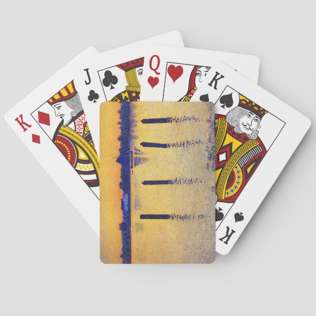 Segelbåtar vid floden Schelde (Belgien) Casinokort (Baksidan)