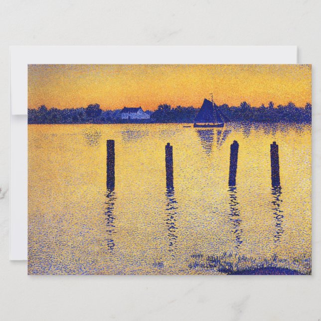 Segelbåtar vid floden Schelde (Belgien) Kort (Framsida)
