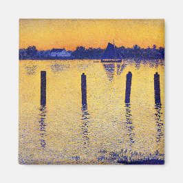 Segelbåtar vid floden Schelde (Belgien) Magnet