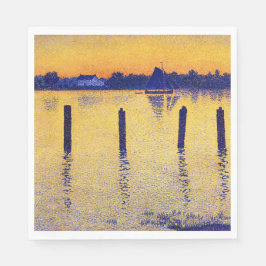 Segelbåtar vid floden Schelde (Belgien) Pappersservett