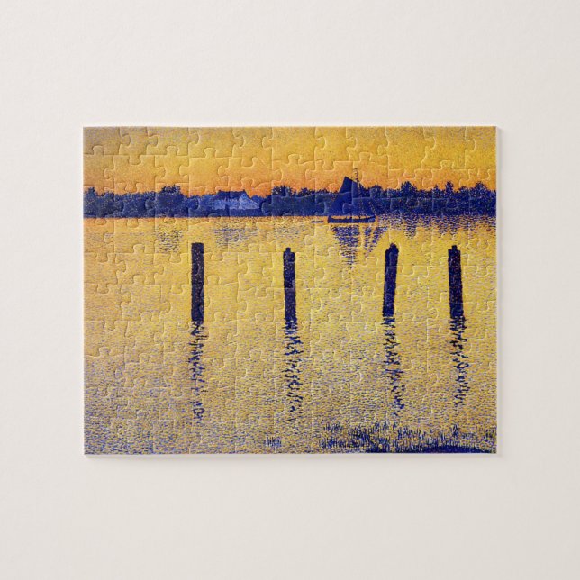 Segelbåtar vid floden Schelde (Belgien) Pussel (Horisontell)