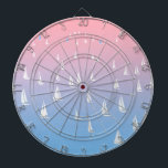 Segelbåtar vid havet darttavla<br><div class="desc">Seger i segelbåt avstånd på det öppna blått och rosa havet Regatta vid soluppgången. Segelbåtar seglar över vågar. Regatta-båtar på havet. Segelbåtar på en segelsevenemang. Regatta-båt tävling minimal och abstrakt utformning. Segelsport</div>