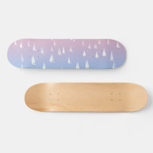 Segelbåtar vid havet mini skateboard bräda 18,5 cm