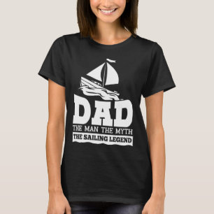 Segelbåtar vid Pappa-båten Fars dag T Shirt