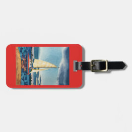 Segelbåtbagagemärkre eller nyckelring bagagebricka