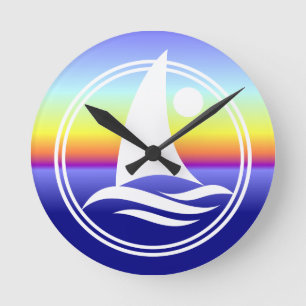 Segelbåtdesign Rund Klocka