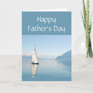 Segelbåten lycklig Fars dag Kort
