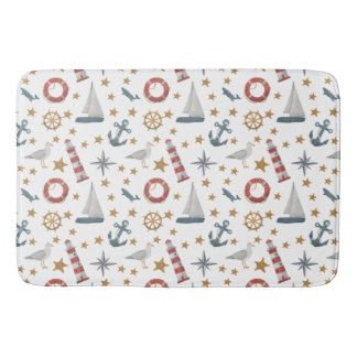 Segelbåten Nautical Ocean Anchor Compass Ro Badrumsmatta