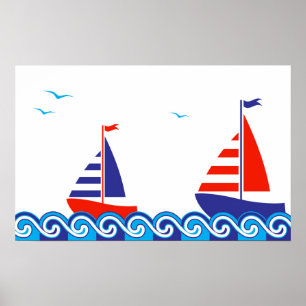 Segelbåten parar poster