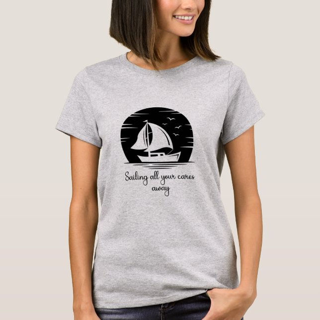 Segelbåten Yacht - inspirationsoffert T Frakt T Shirt (Framsida)