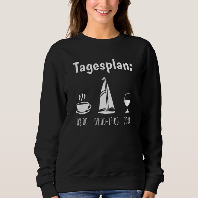 Segelbåtens dagliga färdplan Sailor Manar segling T Shirt (Framsida)