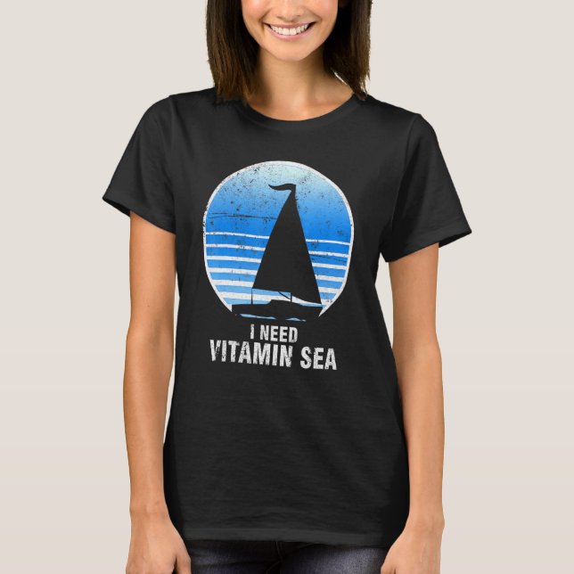 Segelbåtens Frakt Segelbåtens vitamin Sjö T Shirt (Framsida)