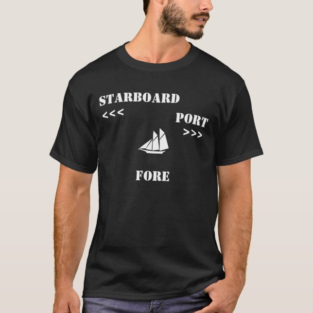 Segelbåtriktningar T Shirt (Framsida)