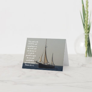 SegelbåtScripture Notecard Kort