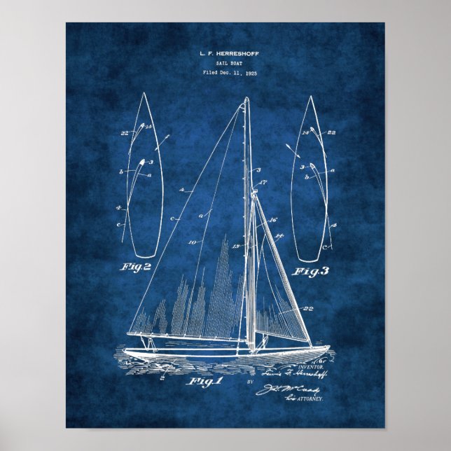 Segelbåtsdekoration #1 Sailing Gift Poster (Framsidan)