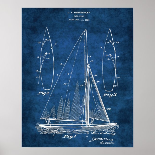 Segelbåtsdekoration #1 Sailing Gift Poster (Framsidan)