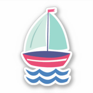 Segelbåtsegling Klistermärken